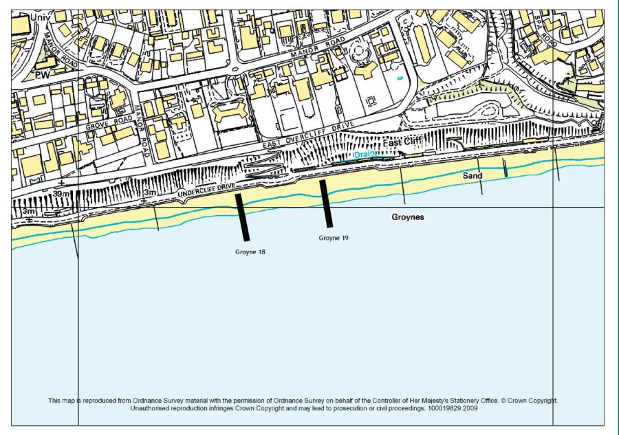 Bournemouth Beach Groynes Map Timber Groyne Repair Works, Bournemouth 2009- 2010