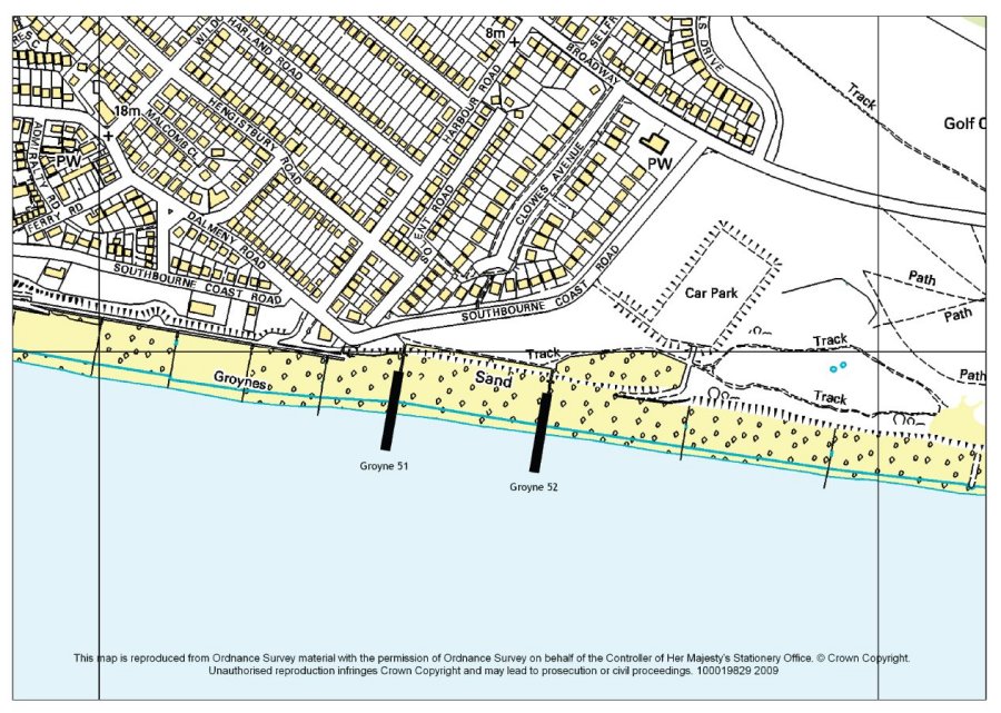 Bournemouth Beach Groynes Map Timber Groyne Repair Works, Bournemouth 2009- 2010