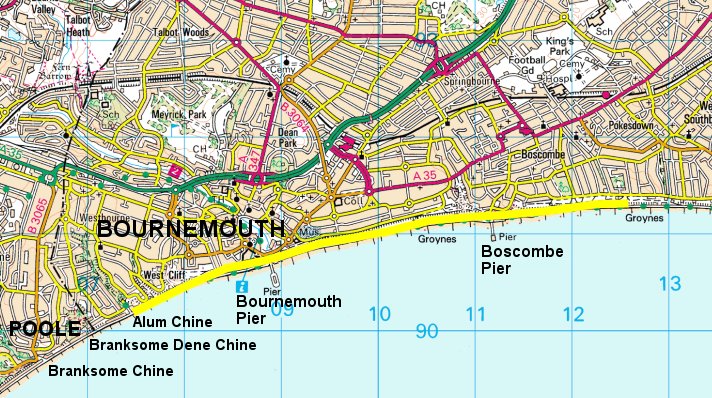 Poole Bay & Swanage Map